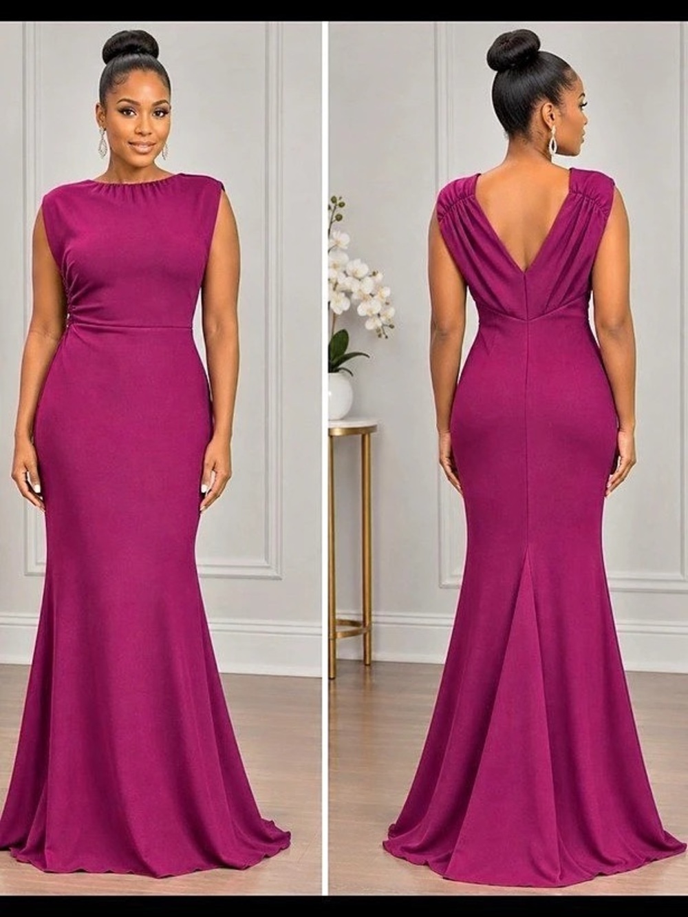 OYS Mermaid Gown in Purple